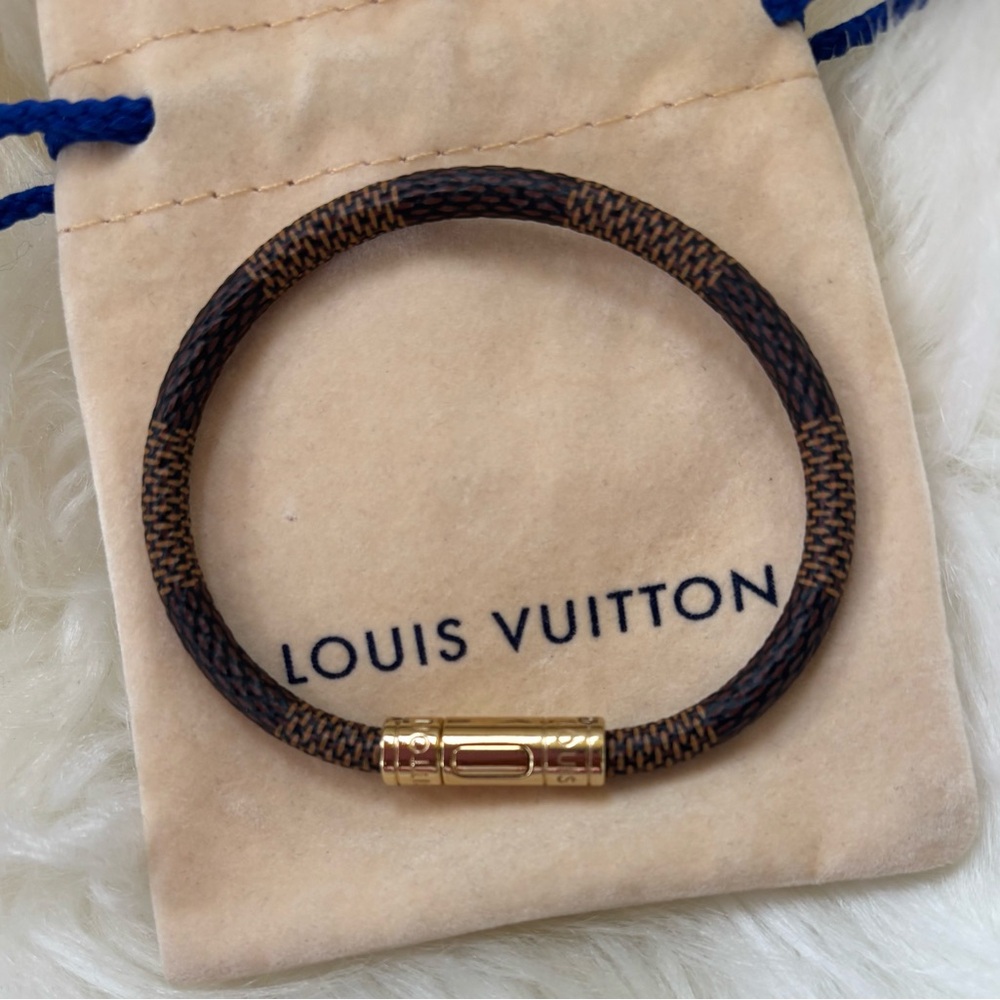 SOLD! Authentic Band New Louis Vuitton keep it Brown and Gold Bangle bracelet